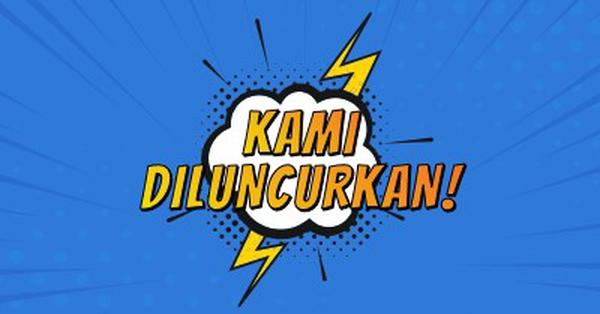 Kami diluncurkan! blue modern-bold