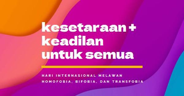 Hari Kehormatan Internasional Melawan Homofobia purple modern-bold