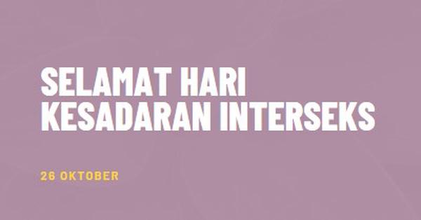 Selamat Hari Kesadaran Intersex purple modern-bold