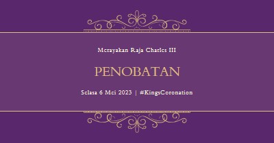 Pengumuman kerajaan purple modern-simple