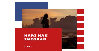 Salam untuk Hari Hak Imigran white modern-color-block