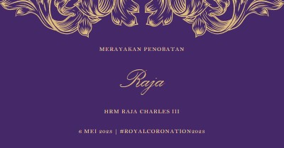 Penobatan cocok untuk seorang raja purple modern-simple