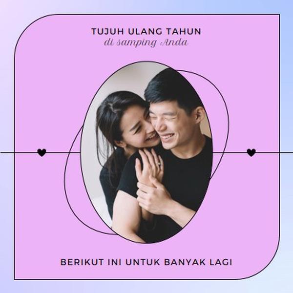 Selamat ulang tahun, cinta purple modern,minimal,clean