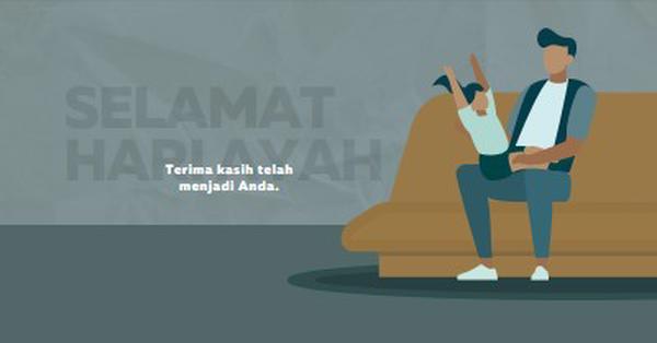 Selamat Hari Ayah blue modern-color-block