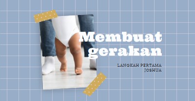 Melangkah keluar blue modern-simple