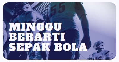 Minggu berarti sepak bola purple modern-bold