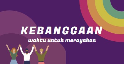 Merayakan Kebanggaan purple modern-bold