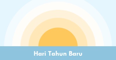 Matahari Hari Tahun Baru blue modern-simple