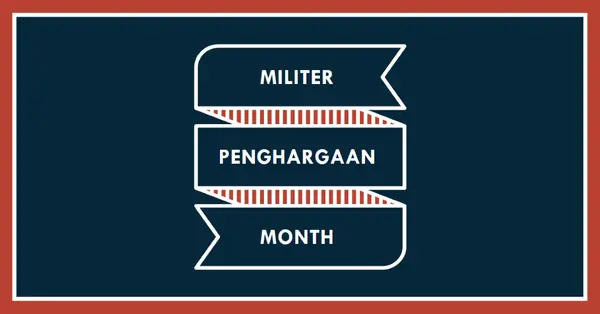 Merayakan Bulan Apresiasi Militer blue modern-simple