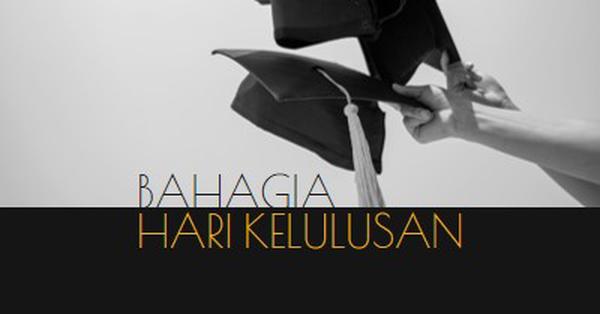 Selamat hari kelulusan black modern-simple