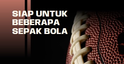 Siap untuk sepak bola brown modern-simple