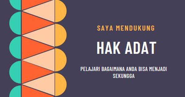 Mendukung hak-hak adat blue modern-color-block