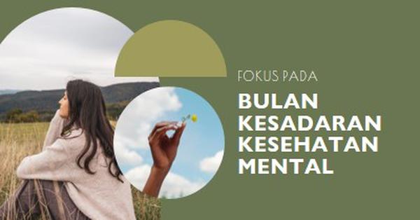 Fokus pada kesehatan mental green modern-simple