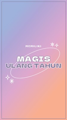 Ulang tahun ajaib purple magical,modern,gradient