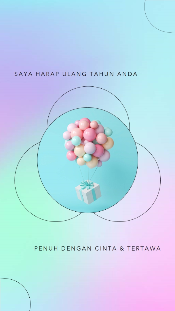 Kesenangan ulang tahun pink modern,playful,gradient