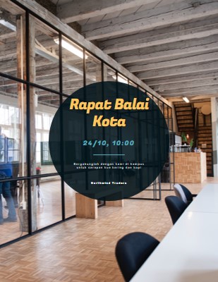 Rapat balai kota gray modern-simple