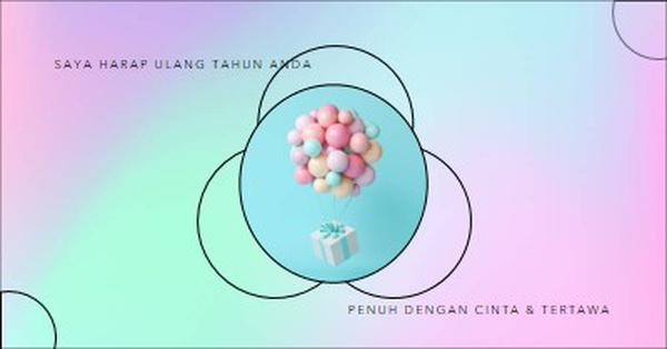 Kesenangan ulang tahun pink modern,playful,gradient