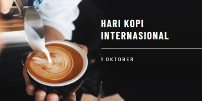 Hari Kopi Internasional brown modern-simple