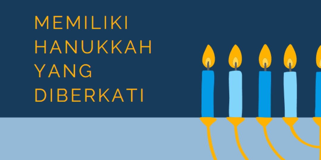 Hanukkah yang diberkati blue modern-simple