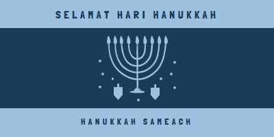 Berkat Hanukkah blue modern-simple