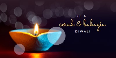 Untuk & cerah bahagia Diwali black modern-simple