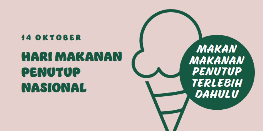 Hari Makanan Penutup Nasional pink vintage-retro