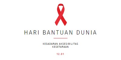 Meningkatkan kesadaran AIDS white modern-simple