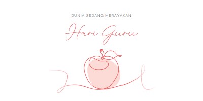 Hari Guru red whimsical-line