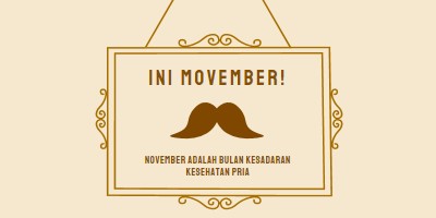 Kumis untuk November brown vintage-retro