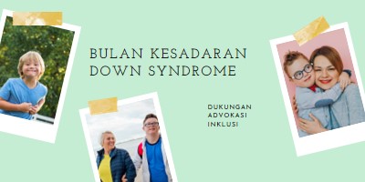 Kesadaran down syndrome green modern-simple