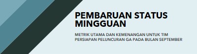 Pembaruan status mingguan blue modern-simple