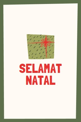 Hadiah Selamat Natal white whimsical-color-block