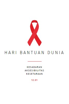 Meningkatkan kesadaran AIDS white modern-simple