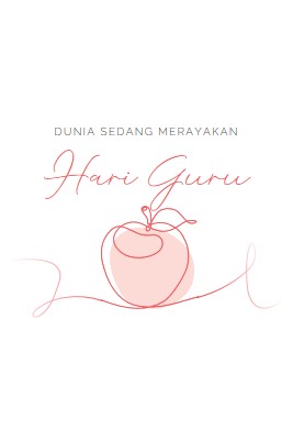 Hari Guru red whimsical-line