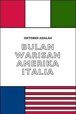 Bulan warisan Amerika Italia white vintage-retro