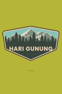 Waktu pendakian green vintage-retro