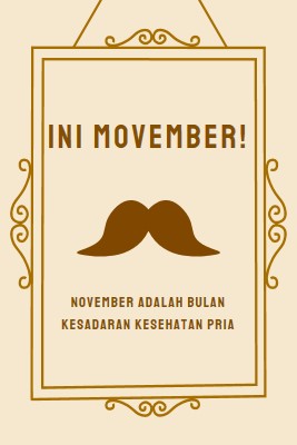 Kumis untuk November brown vintage-retro