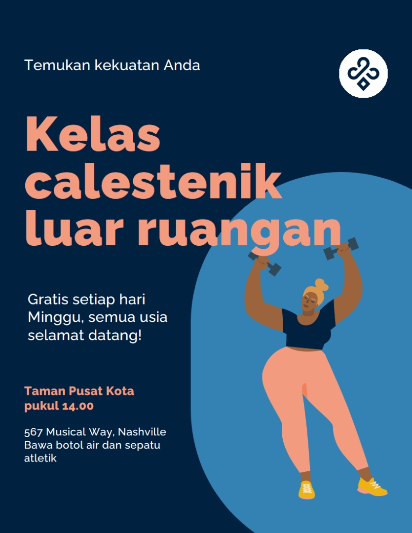 Selebaran latihan modern sederhana blue modern,simple,flat-graphic