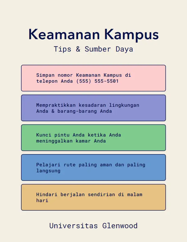 Selebaran tips keselamatan tipografi yellow modern,simple,typographic,infographic