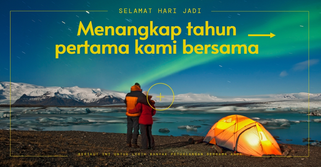 Menangkap tahun pertama kami bersama blue bold,graphic,camera