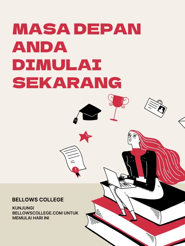 Poster pemasaran sederhana modern red simple,illustrative,hand-drawn