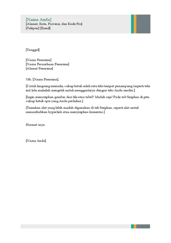 Surat bisnis (desain Garis Penjualan) modern-simple