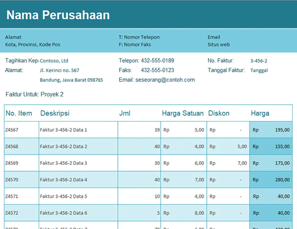 Pencatat faktur penjualan