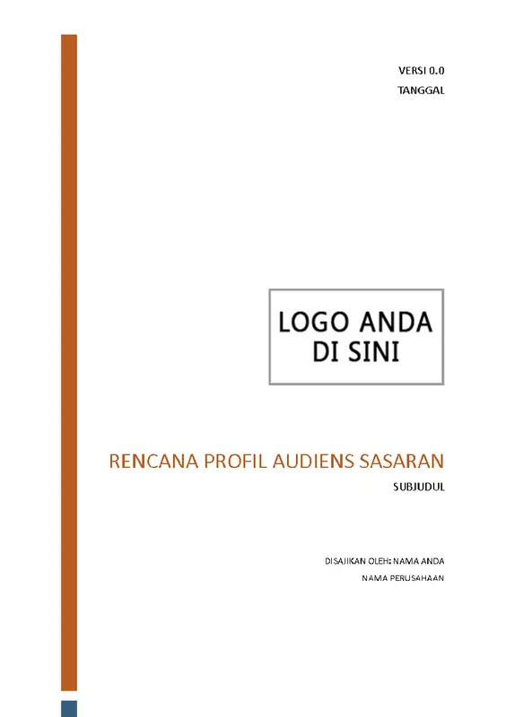 Rencana profil audiens sasaran