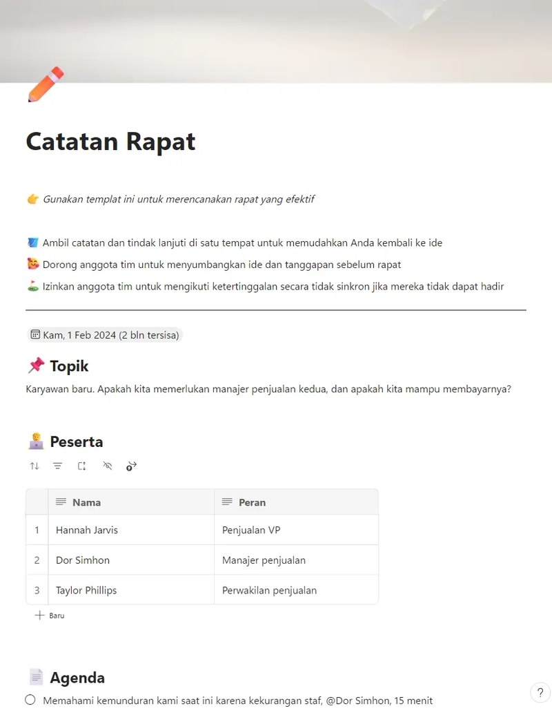 Catatan Rapat