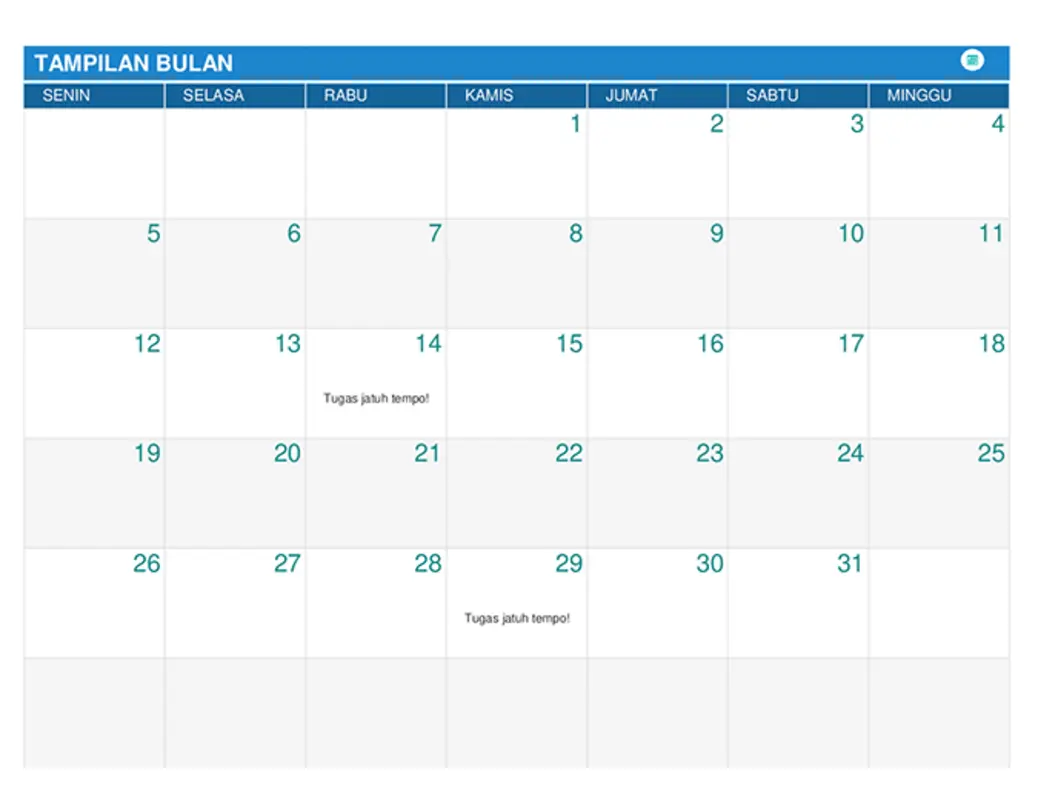 Perencana tugas siswa modern simple