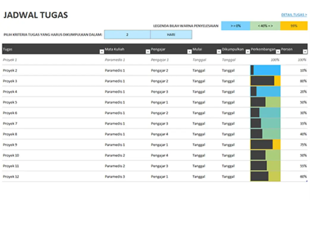 Jadwal tugas gray modern-simple