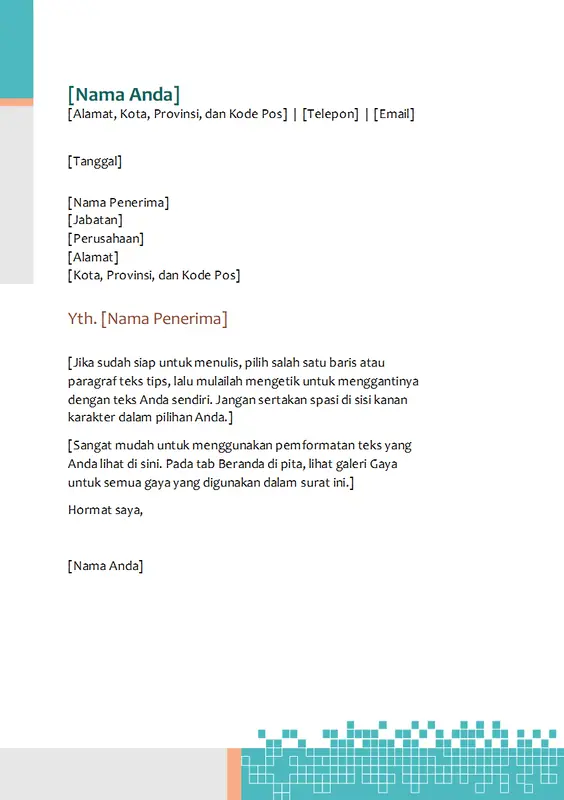 Kop surat teknologi minimalis modern-simple