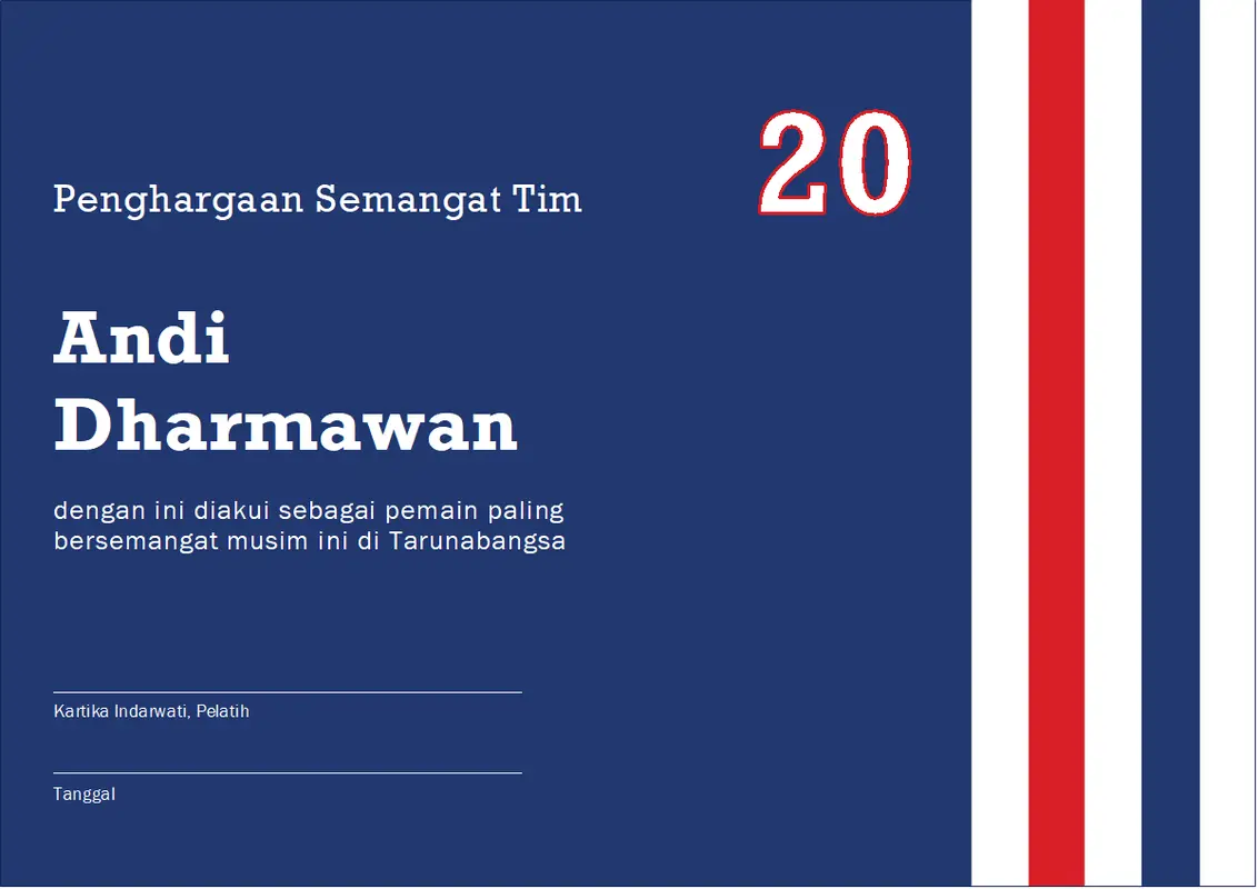 Penghargaan semangat tim modern-color-block