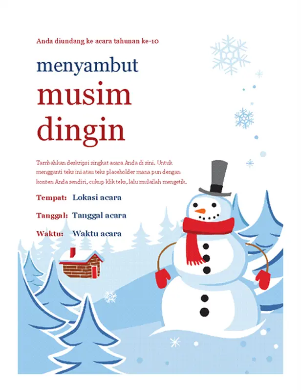 Selebaran pesta musim dingin